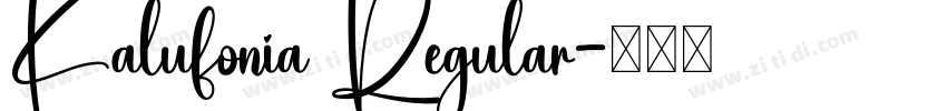 Kalufonia Regular字体转换